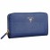 Prada Saffiano Leather Zip Around Dark Blue Wallet