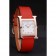 Hermes Heure H Rose Gold Bezel Red Leather Strap White Dial 80233