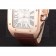 Swiss Cartier Santos Rose Gold with Brown Leather Strap  621522