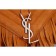 Saint Laurent College Matelasse Medium Fringed Suede Bag Tan