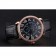 Cartier Ronde Louis Cartier Black Dial Gold Case Diamond Bezel Black Leather Strap
