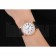 Cartier Rotonde White Dial Gold Case With Jewels Black Leather Strap  622760