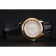 Omega De Ville Prestige Small Seconds White Dial Gold Case Black Leather Strap
