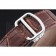 Cartier Drive De Cartier White Dial Silver Case Brown Leather Bracelet 1454210