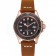 Rolex Yacht Master Black Dial Rose Gold Case Brown Leather Bracelet 1453861