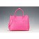 Prada Double Tote Ostrich Leather Bag Fuchsia