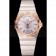 Swiss Omega Constellation White Dial Stainless Steel Case Rose Gold Bezel Two Tone Bracelet