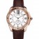 Cartier Calibre De Cartier Small Seconds White Dial Rose Gold Case Brown Leather Strap