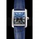 Cartier Tank MC Stainless Steel Case Blue Dial Blue Leather Strap   622178