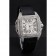 Swiss Cartier Santos Dumont Diamond Case White Dial Roman Numerals Black Leather Bracelet    622652