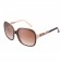 Hermes Large Oversized Beige Frame Sunglasses with Metallic Logo 308102