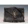 Saint Laurent Medium Fringed Leather Satchel Black