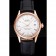 Swiss Rolex Datejust White Dial Rose Gold Case Black Leather Strap