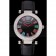 Franck Muller Double Mistery Ronde Black Dial Stainless Steel Case Black Leather Strap