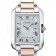 Cartier Tank Anglaise 30mm White Dial Stainless Steel Case Two Tone Bracelet