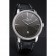 Swiss Vacheron Constantin Patrimony Grey Dial Silver Diamonds Case Black Leather Bracelet 1454163