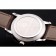 Patek Philippe Calatrava Date White Embossed Dial Stainless Steel Case Brown Leather Strap