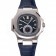 Patek Philippe Nautilus Blue Dial Stainless Steel Case Blue Leather Strap