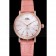 IWC Portofino Moon Phase Silver Dial Rose Gold Case Diamonds Bezel Pink Leather Strap
