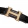 Hermes Alligator Black With Gold "H" Buckle Closure Belt