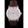 Patek Philipe Calatrava Roze Gold Polished Bezel Brown Leather Bracelet 801430