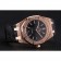 Swiss Audemars Piguet Royal Oak Black Dial Gold Case With Diamonds Black Leather Strap