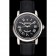 Swiss Cartier Rotonde Annual Calendar Black Dial Stainless Steel Case Black Leather Strap