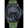 Panerai Luminor Marina Ion Plated Stainless Steel Bezel Green Leather Bracelet  622312