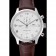 IWC Portugieser Chronograph White Dial Steel Hands And Numerals Stainless Steel Case Brown Leather Strap