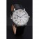Cartier Ronde Second Time Zone White Dial Stainless Steel Case With Diamonds Black Leather Strap  622804