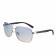 Prada Square Linea Rossa Logo Silver Frame Sunglasses 308221