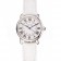 Cartier Ronde White Dial Stainless Steel Case White Leather Strap