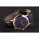 Patek Philipe Calatrava Roze Gold Polished Bezel Black Leather Bracelet 801435