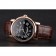 Swiss Cartier Rotonde Annual Calendar Black Dial Rose Gold Case Brown Leather Strap