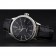 Swiss Rolex Cellini Time Silver Case Black Dial Black Leather Bracelet   622654
