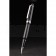 MontBlanc Silver Trimmed Black Enamel Ballpoint Pen With MB Engraving