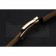 Rolex Black Leather with Gold Clasp Bracelet  622496