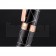 Christian Dior Gold Rimmed Silver Pattern Black Ballpoint Pen  622733