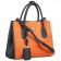 Prada Medium Bicolor Orange And Black Leather Satchel  18927300
