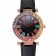 Franck Muller Double Mistery 4 Saisons Black Dial Rose Gold Case Black Leather Strap