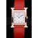 Hermes Heure H Rose Gold Bezel Red Leather Strap White Dial 80233