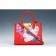 Prada Top Handle Satchel Collage Print Red Bag Medium 18927263
