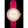 Hermes Classic MOP Dial Magenta Leather Bracelet 801388