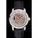 Swiss Piaget Altiplano Skeleton Dial With Diamonds Stainless Steel Case Black Leather Strap
