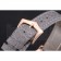 Patek Philippe Calatrava Gray Dial Diamond Markings Rose Gold Case Gray Leather Strap