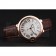 Swiss Ballon Blue De Cartier Gold Case White Dial Roman Numerals Brown Leather Bracelet   622651