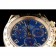Rolex Daytona Gold Case Blue Dial Black Leather Strap
