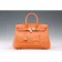 Hermes Birkin Horse Embossed Gold Hardware Tote Orange
