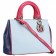 Diorissimo Medium Light Blue, Dark Blue and Rose Pink City Bag