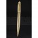Christian Dior Vertically Grooved Gold Ballpoint Pen  622747